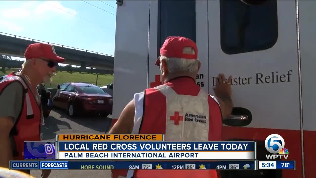 Florida Red Cross volunteers leaving for Hurricane Florence relief