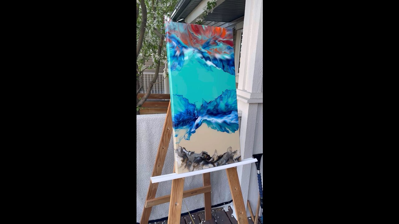 SALE #26 Abstract Colors Explosion #art #shorts #forsale #yyc #acrylicart #fluidart