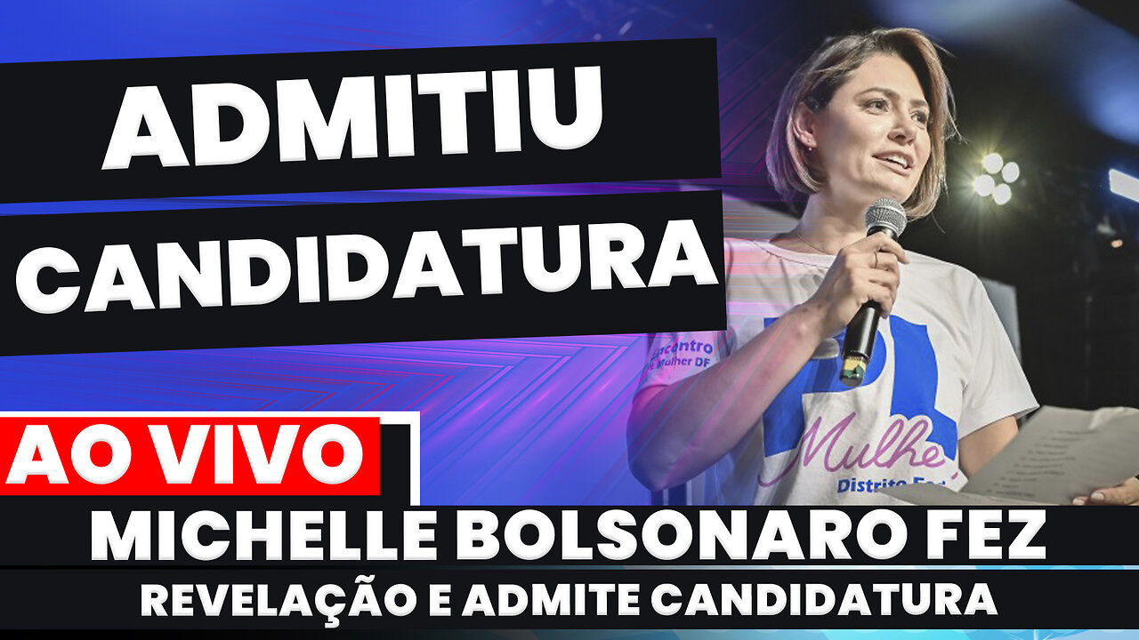 Urgente: MICHELLE BOLSONARO ADMITE CANDIDATURA E DEIXA ESQUERDA EM PÂNICO!