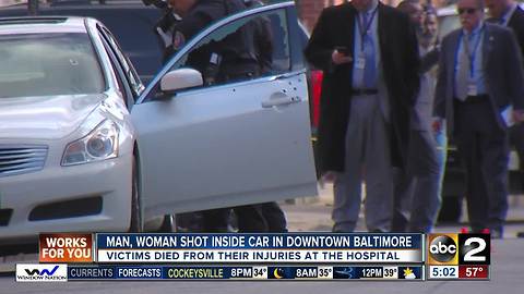 2 fatally shot in a car in downtown Baltimore Tuesday afternoon