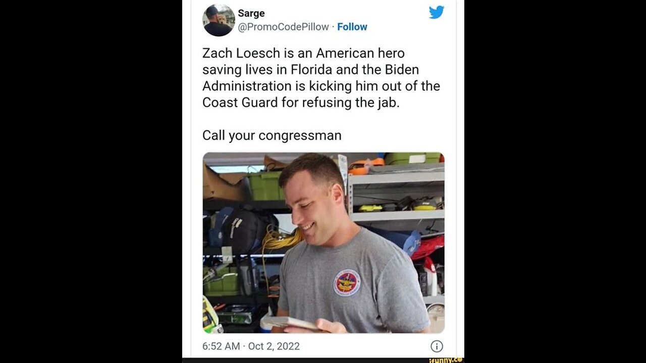 Biden calls hero Zach Loesch days before firing him.