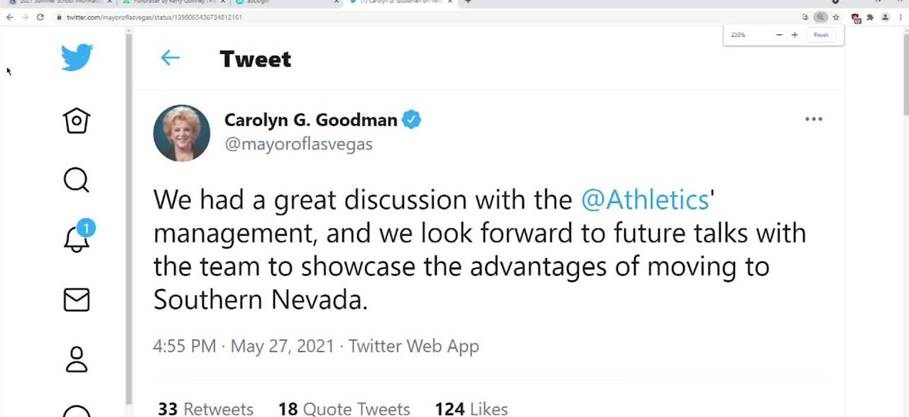 Las Vegas mayor says city had 'great discussion' with Oakland A's management