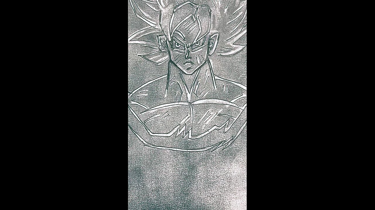 Drawing Goku With Eraser ✨️ #dragonballz #goku #supersaiyan