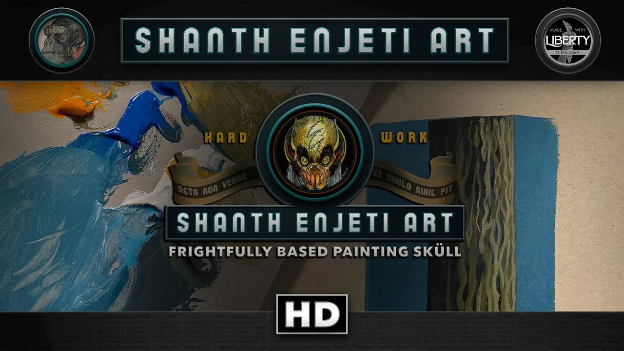 Shanth Enjeti Art | Frightfully Based Painting Sküll | Acrylic Painting Secrets | EPISODE 1