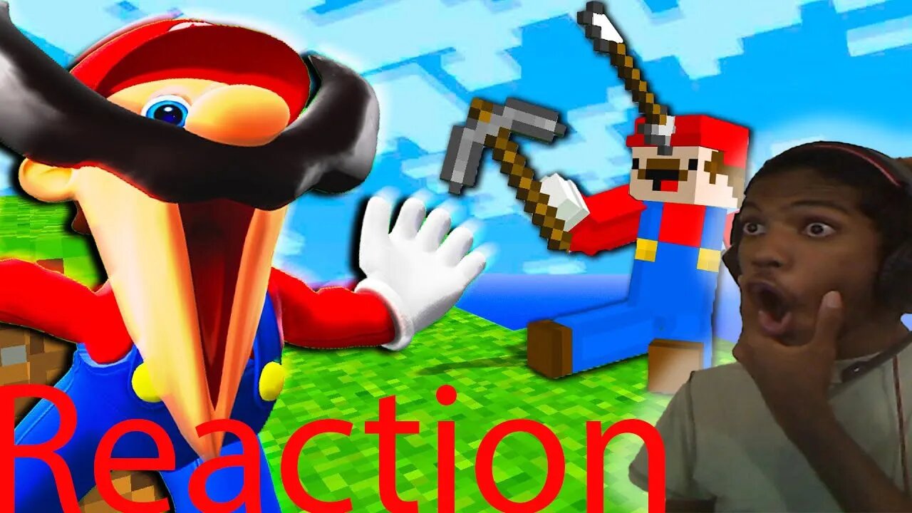 NickReactz React To Mario Plays MINECRAFT