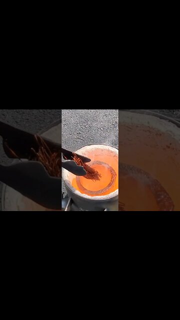 Melting Copper Wire into a Liquid! #shorts #shortsfeed #copper