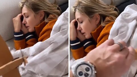 Man hilariously uses a toy plane to illustrate wife's snoring
