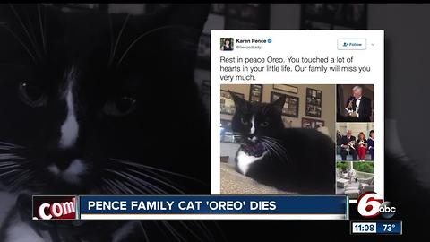 Pence family cat 'Oreo' dies