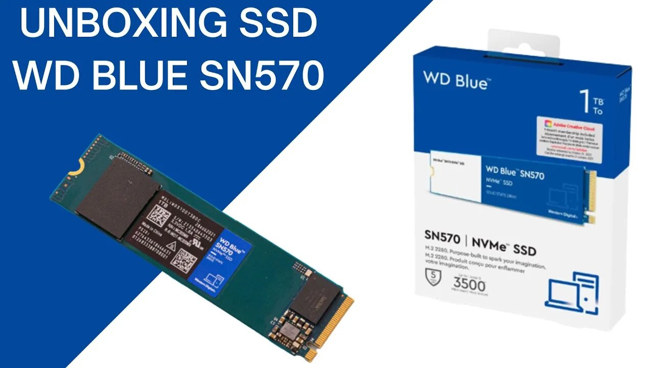 Unboxing do SSD NVME WD BLUE SN570 1TB