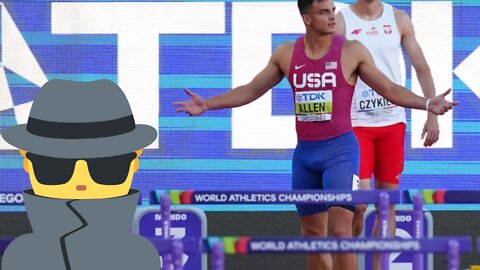 Devon Allen's disqualification at World Championships. Block "Gate".