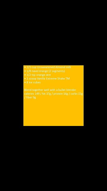 ORANGE DREAMSICLE SHAKE