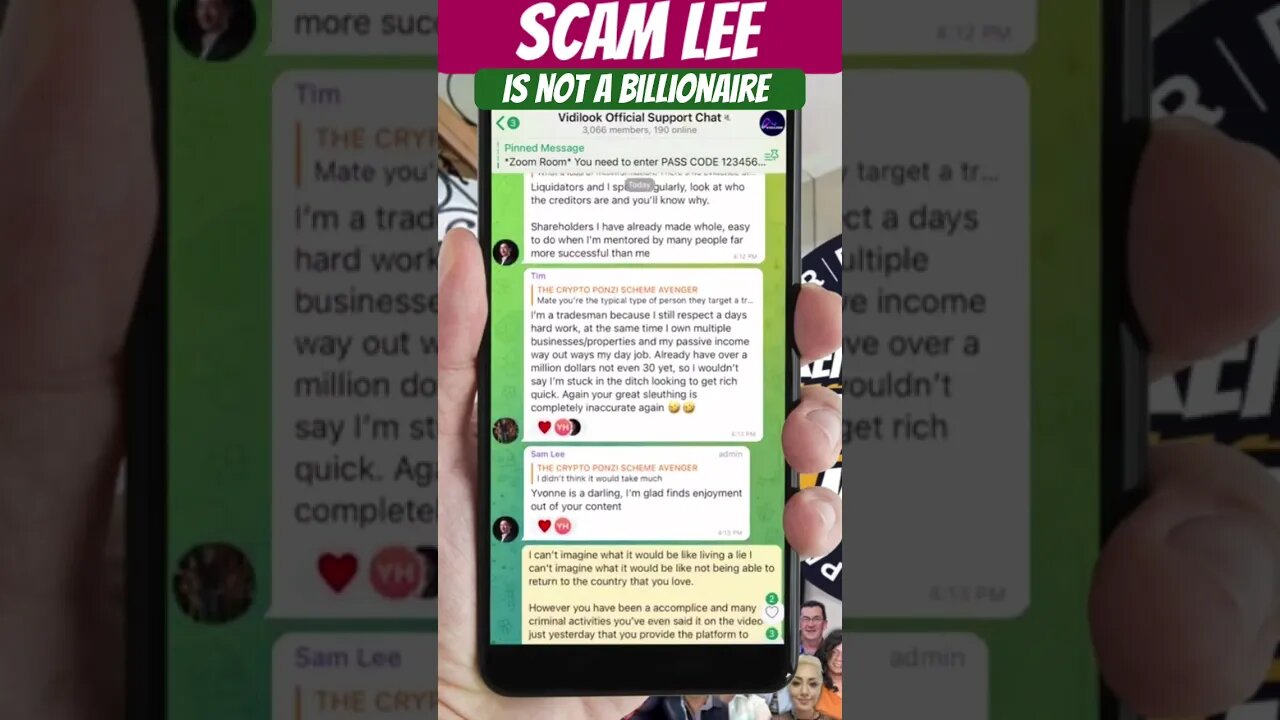 Scam Lee (Sam Lee) not a BILLIONAIRE as SAM Claims! #samlee #scamalert #hyperverse #weareallsatoshi￼