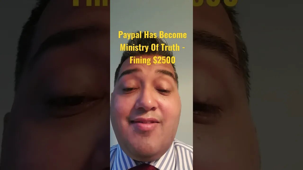 Paypal Has Become Ministry Of Truth - Fining $2500