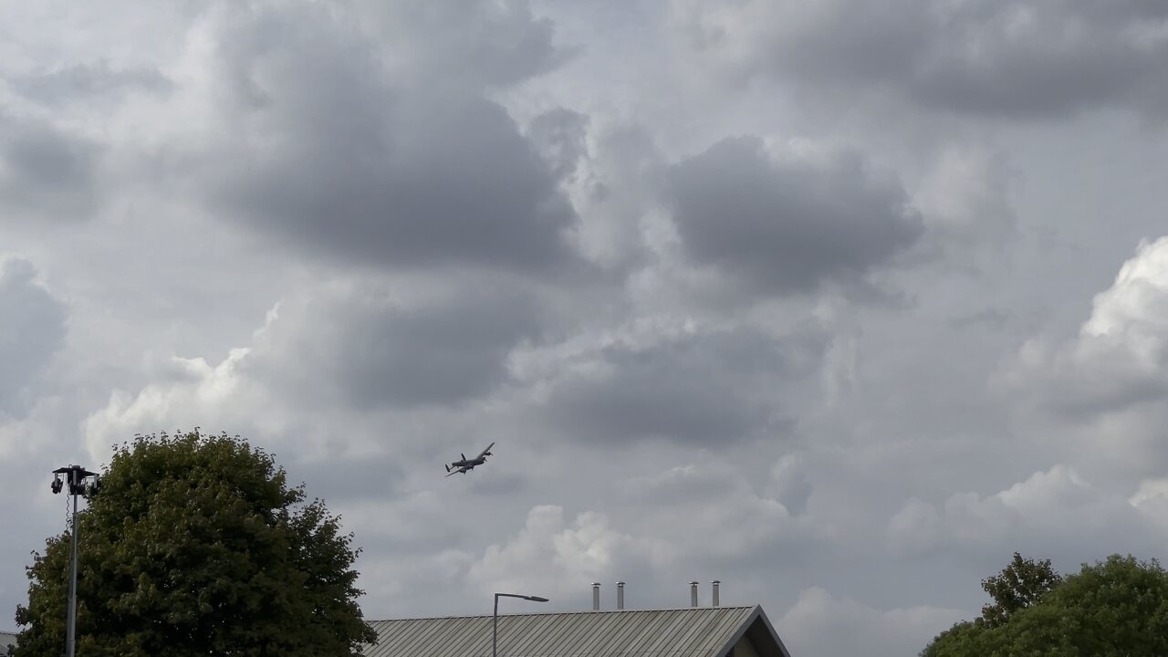 RAF BBMF Lancaster Bomber Low Pass