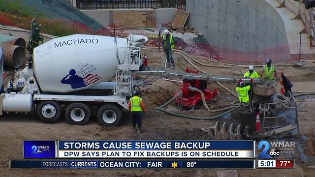 Solution to Baltimore sewage backups on track