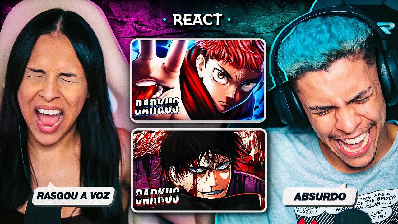 2 EM 1: DARKUS - YUJI ITADORI + FUSHIGURO TOJI [Jujutsu Kaisen] | [React em Casal] 🔥