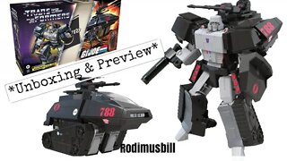 Transformers G.I. Joe 2022 Collaborative Megatron H.I.S.S. Tank *Unboxing and Preview* Rodimusbill