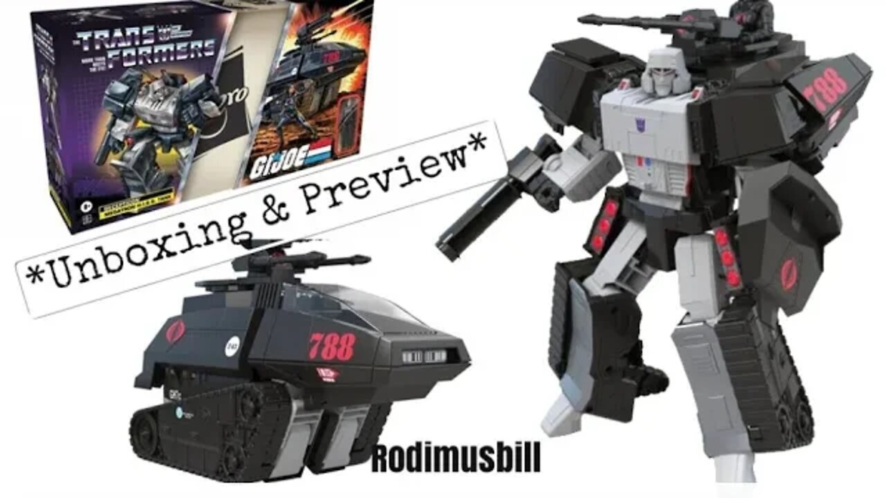 Transformers G.I. Joe 2022 Collaborative Megatron H.I.S.S. Tank *Unboxing and Preview* Rodimusbill