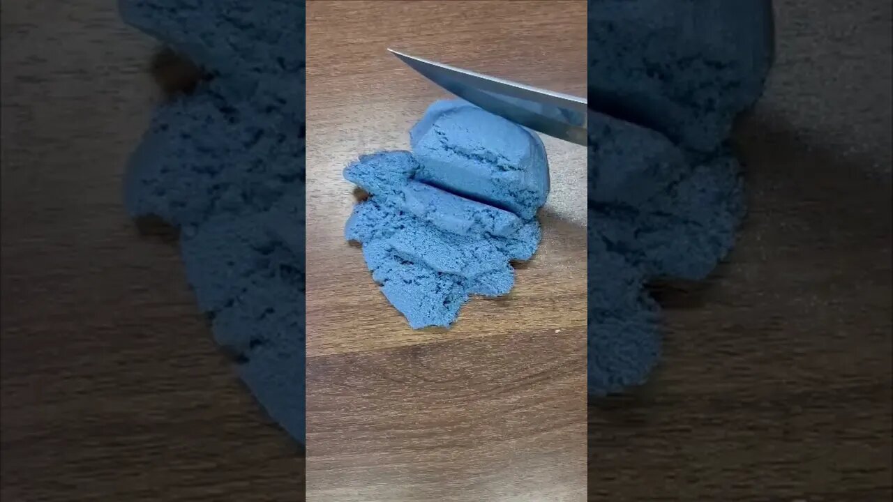 🔵 Kinetic sand Cutting ASMR SHAPES Satisfying Video #satisfying #asmr #kineticsand #shorts