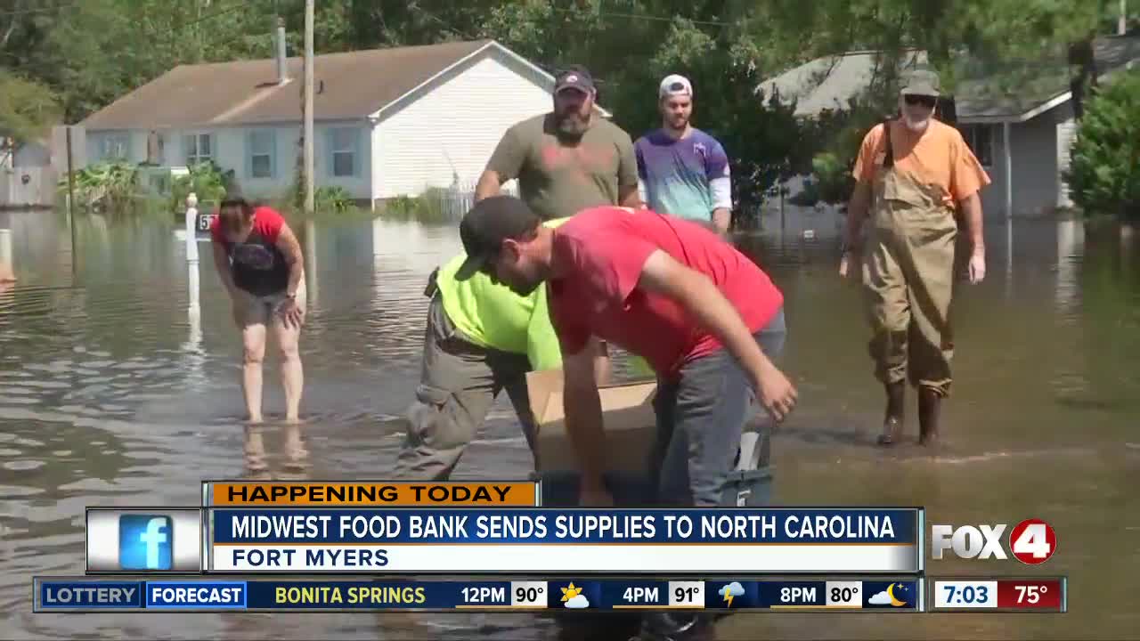 Food bank sends supplies to North Carolina