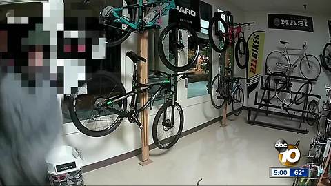 Vista bike shop targeted a third time
