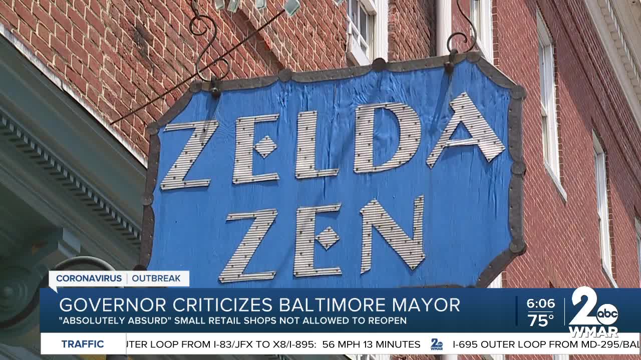 Governor criticizes Baltimore mayor