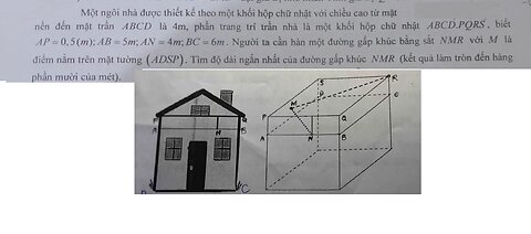 Một ngôi nhà được thiết kế theo một khối hộp chữ nhật với chiều cao từ mặt nền đến mặt