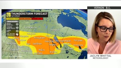 The risk for tornadoes in the prairies for Saturday night, forecast details are here