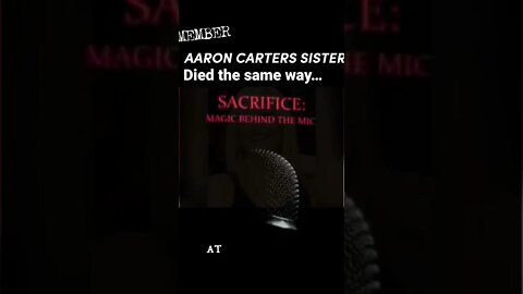 #aaroncarter SISTER DIED THE SAME WAY…