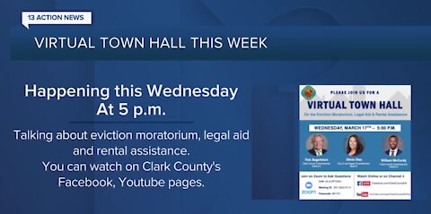 Virtual town hall on eviction moratorium, legal aid & rental assistance March 17