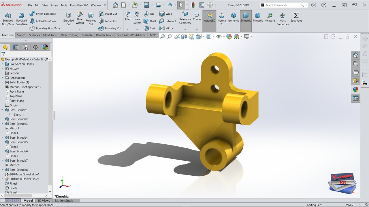 SolidWorks Part Exercise 8