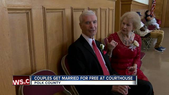 30 Polk County couples say 'I do' at group wedding on Valentine's Day