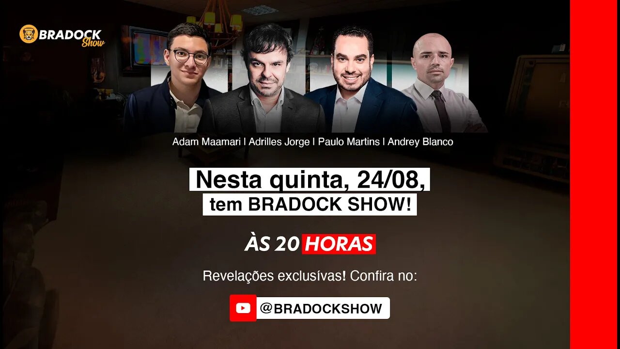 Bradock Show - 24/08/23 - Adrilles Jorge, Paulo Martins, Andrey Blanco e Adam Maamari