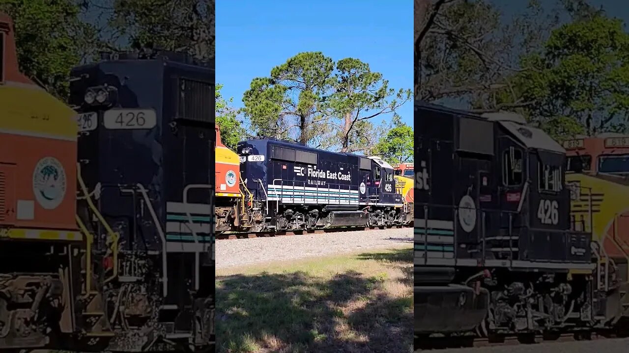 Florida East Coast Railway FEC-103 at South Daytona Florida Mar. 11 2023 #railfanrob #rrmrailvideos