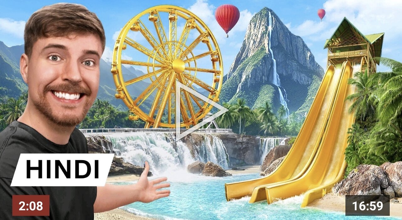 $1 vs $250,000,000 Private Island(MrBeast In Hindi)
