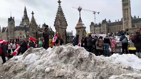 LIVE 🔴 Live Ottawa March 5 2022, human chain around Parliament.