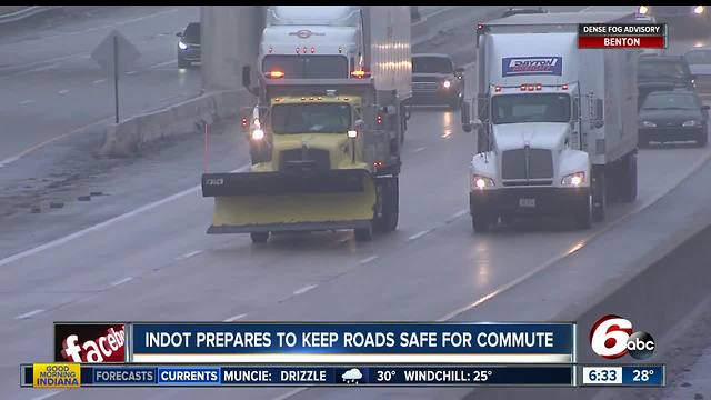 INDOT prepares for morning commute & potential weekend snowfall