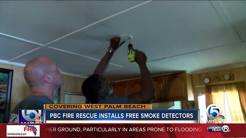 Palm Beach County Fire Rescue installs free smoke detectors