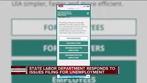 Michigan unemployment website experiencing heavy volumes, encouraging people to apply on other days