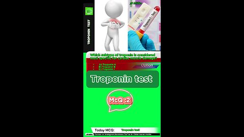 Troponin I test #labotory #lab #test #mcqs • #Troponin • #TroponinTest • #HeartHealth