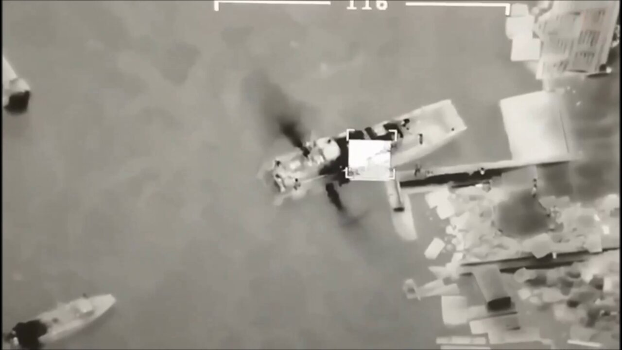 Bayraktar Drone destroys Russian Raptor High Speed Boat
