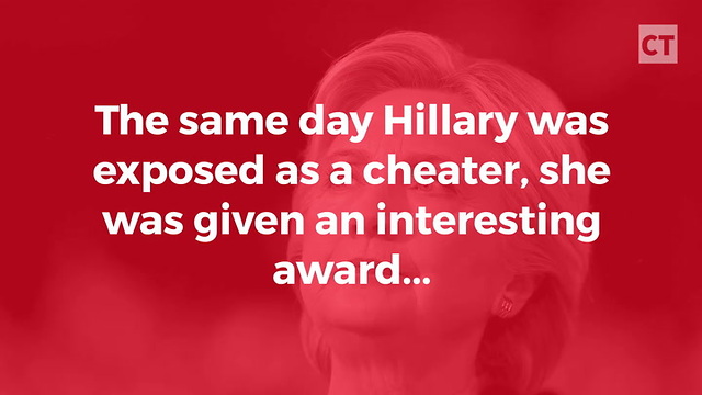 Hillary Wins Democrat Award on Day Her Corruption Is Exposed