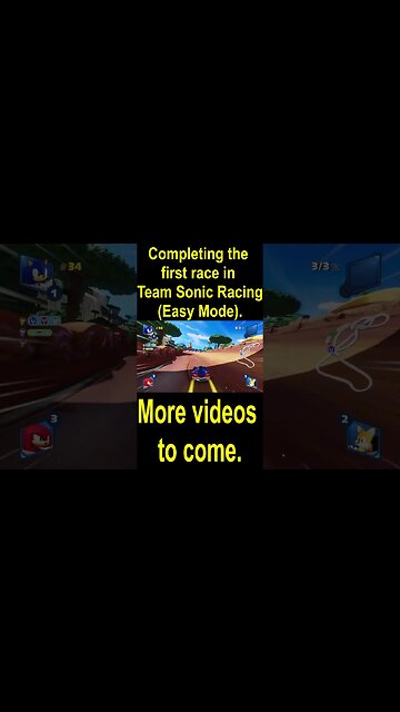Completing the first race in Team Sonic Racing Easy Mode