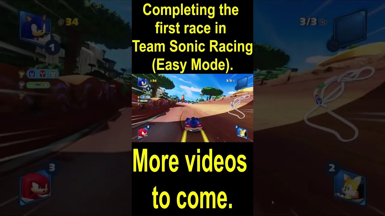 Completing the first race in Team Sonic Racing Easy Mode