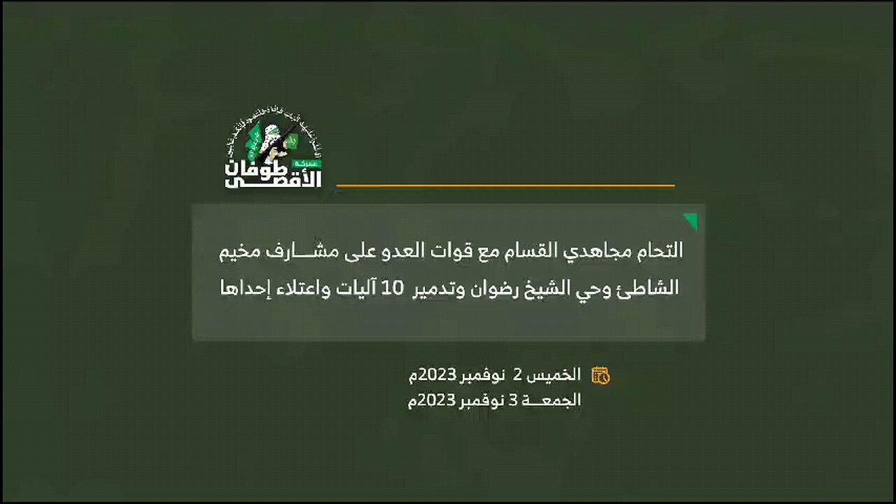 Gaza Now page, account, and channel: Scenes of Al-Qassam mujahideen