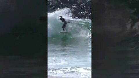 Skimboarding The Wedge in California