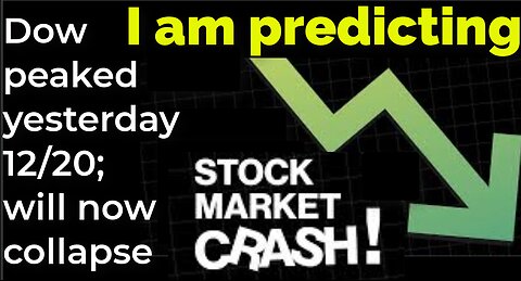 Prediction: Dow peaked yesterday 12/20; will now collapse