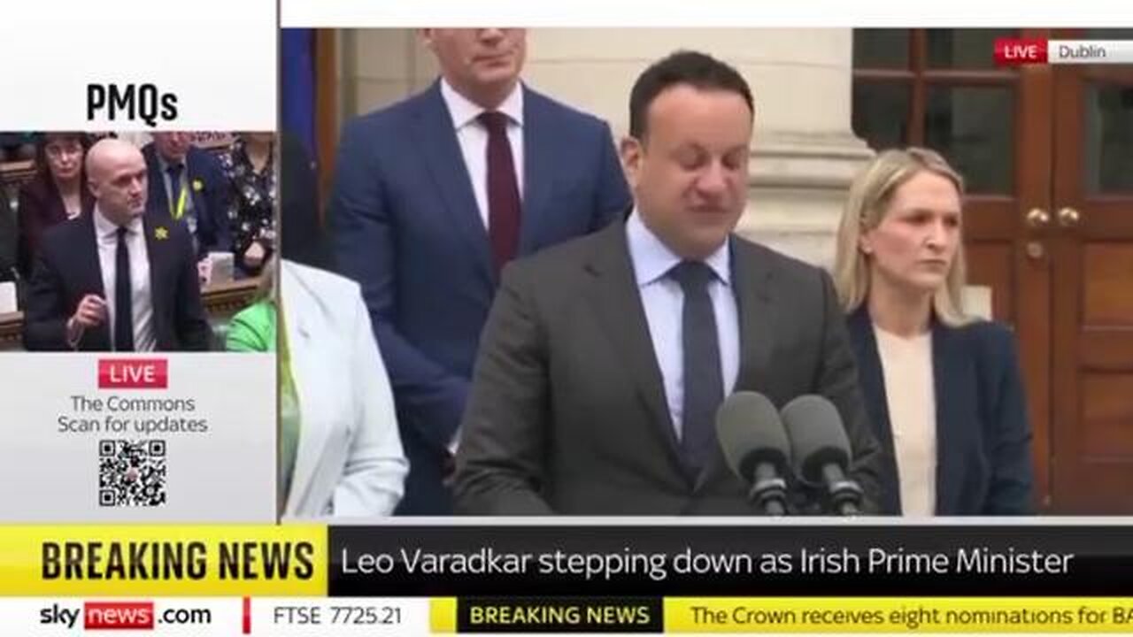 IRELAND'S GLOBALIST PRIME MINISTER LEO VARADKAR HAS RESIGNED