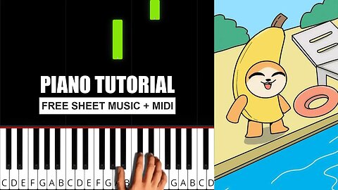 Banana Cat Accident - Happy happy Happy (Rare Doodle) - (BEGINNER) Piano Tutorial