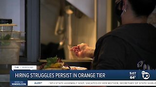 Hiring challenges persist despite move to Orange tier